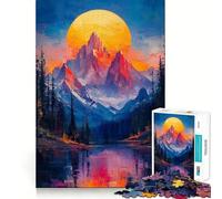 Sunset Mountain Nature Jigsaw 1000 Pieces for Teenagers Logic Boost Toy Calming Play Premium Edge Art Collectible 38x52cm