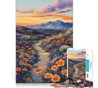 Sunset Mountain Path 1000 Piece Jigsaw Puzzles for Adults Pure Logic Toy Soothing Fun Sharp Cut Amazing Present 50x75cm
