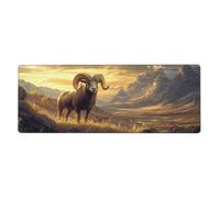 Sunset, Mountain Peak, Big Sheepfloral Print Mousepad Laptop Keyboard Mat Large Mouse Pad With Stitched Edges Long Non-Slip Rubber Base Spring Desk Pad For Office Home Desk Decor, 31.5" X 11.8"