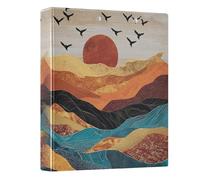 Sunset Mountains 3 Ring Binders 1.5 Inch Clear View Three Ring Binders Versatile Binder Fits 200 Sheets 1 Pack