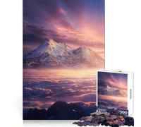 Sunset Mountains Clouds Puzzles for Adults 1000 Pieces Strengthen Memory Stress Relief Smooth Edge Heartfelt Gift 38x26cm