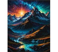 Sunset Mountains Rivers Puzzles 60 for Adults,jigsaw puzzles for adults 60 Pieces Puzzle Home Challenging Educational Games Home Decoration puzzle Gifts