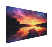 Sunset Mouse Mat 700x400 mm Large Mouse Pad Bridge Waterproof Desk Mat with Non-Slip Rubber Base, Smooth Surface to Improve Precision and Speed, xxl Gaming Mousepad for Computer, PC, Laptop 2S-880