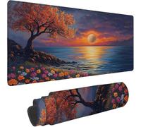Sunset Mouse Mat Large Desk Mat, Washable Gaming Mouse Pad 800x400mm 0-z517 | Non-Slip Landscape Keyboard Mousepad, Gaming Mousemat with Stitched Edges, Large Desk Accessories for Laptop, Home, Office