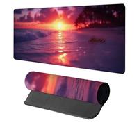 Sunset Mouse Mat, Mouse Pad 800x400x3mm, Desk Mat Large, XXL Gaming Mousepad, Desk Accessories Keyboard Pad, Office Accessories Gaming Mousemat, for Computers Laptop Office Large Mousemat, Red A-3468