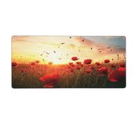 Sunset Mouse Pad 1600 x 800 mm Large Mouse Mat Flower Desk Mat with Water Resist Surface，XXL Mousepad with Anti-Slip Rubber Base，Extended Gaming Mouse Pads for Desktop Decor，Gift for Women/Men M647