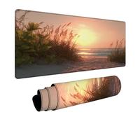 Sunset Mouse Pad Large, Sea View Gaming Mouse Mat 24x12in, Desk Mat with Stitched Edge, XXL Mousepad Non-Slip Rubber Base, Office Accessories, Keyboard Pad, for Computers Gaming Accessories N-1696
