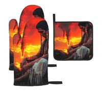 Sunset Native American Heat Resistant Colorful Kitchen Gloves Hot Pads, Cute Baker Stuff, Kitchen Gifts For Cooking Lover Cooks Mom