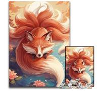 Sunset Nine Tailed Fox 1000 Piece Jigsaw Puzzle Puzzles for Adults Brain Challenge Game for TeenagersFamily Interaction 1000 PCS(38x26cm)