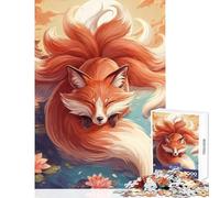 Sunset Nine Tailed Fox 1000 Piece Jigsaws for Teenagers Puzzle Great Gifts for Games Improve Memory AntiStress Toys for And from 14 Years And over (38x52cm)