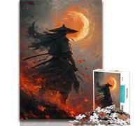 Sunset Ninja Puzzles for Adults Teens 1000pc Puzzle,Help The Brain Exercise Addictive Toys to Cultivate Patience A Work of Art (38x26cm)