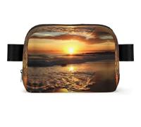 Sunset Ocean Beach Fanny Pack Crossbody Waist Bag Pack Waterproof Mini Belt Bag Bum Hip Bag for Men Women