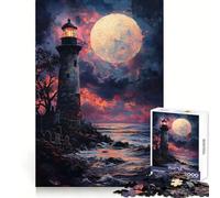 Sunset Ocean Lighthouse 1000 Piece Jigsaws for Teenagers Puzzle Strong Logic Toy Relaxed Mind Clear Edge Bday Surprise (38x26cm)