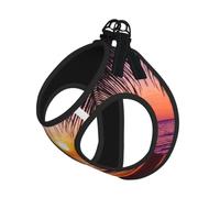 Sunset Ocean With Tropical Palm Trees Twilight Scenery Pet Leash Vest For Small Dogs Cats Reflective Adjustable Soft Outdoor Walking Hiking Training