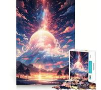Sunset of The Universe Jigsaw Puzzles 1000 Pieces for Adults Memory Boost Warm Time Image Assembly Fine Art Piece (38x26cm)