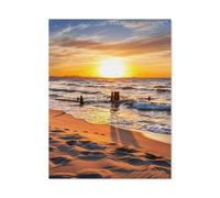 Sunset on a Baltic Sea beach, Poland，Jigsaw Puzzles for Adults 1000 Piece, Classic Puzzle Teens Boys Girls Puzzles Sturdy Tight Fitting Pieces,Letters On Back for Ideal Challenging And Gift-G12