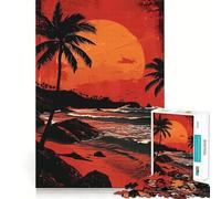 Sunset on Bali Beach 1000 Pieces Puzzles for Teenagers Boost Recall Relaxing Fun Accurate Edge Thoughtful Gift (50x75cm)