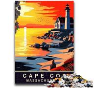 Sunset on Cape Cod MA Jigsaw Puzzles for Adults 1000 Piece Puzzle,for Educational Game Challenge Toy for Is Ideal As A Gift for The Whole Family (38x26cm)