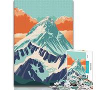 Sunset on Everest Jigsaws Puzzles 1000 Pieces for Adults Gifts,Staycation Kill Time Every Piece Is Unique - Challenging Family Fun Game 75x50cm