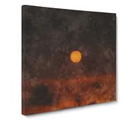 Sunset on Fire Canvas Print | Gallery Wrapped 30mm Frame Wall Art | 20x20 inches | Ready to Hang | Modern Landscape Picture | Living Room Bedroom Lounge Office