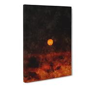 Sunset On Fire Canvas Print | Gallery Wrapped 30mm Frame Wall Art | 30x20 inches | Ready to Hang | Modern Landscape Picture | Living Room Bedroom Lounge Office