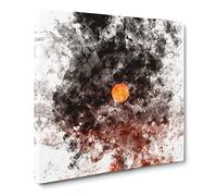 Sunset on Fire Watercolour Canvas Print | Gallery Wrapped 30mm Frame Wall Art | 20x20 inches | Ready to Hang | Modern Landscape Picture | Living Room Bedroom Lounge Office