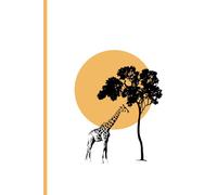 Sunset on Giraffe - A5 Notebook: Lined pages - 6"x9" - Perfect for notetaking, journaling, recipes, dreams or business ideas