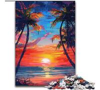 Sunset on The Beach 1000 Pieces Jigsaw Puzzles for Adults And Teens, for Age 14+ Game Wall Decoration Unique Gifts for Birthday And Christmas (26x38cm)