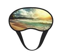 Sunset on The Beach Sleep Mask for Side Sleeper, Blackout Sleeping Eye Mask, Soft Breathable Eye Cover for Women Men Travel Eyeshade, Relaxing Zero Pressure Night Blindfold