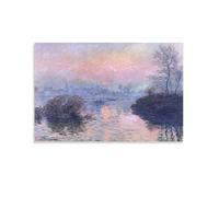 Sunset on The Seine at Lavacourt, Winter Effect by Claude Monet Wall Art Prints Poster Wall Art Poster Prints Home Decor Picture Canvas Painting Posters 08x12inch(20x30cm)