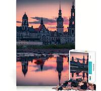 Sunset over Dresden Jigsaw Puzzles for Teenagers 1000 Pieces Logic Game Home Pastime Precise Cut Festival Gift (38x26cm)