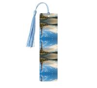 Sunset Over Eiffel Tower and Seine River Paris Print Wooden Bookmark Bookmarks with Tassels Book Marks for Reading Hardcover Books Notebooks