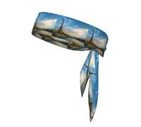 Sunset Over Eiffel Tower And Seine River Paris Printing One-Pack Tie Headbands Moisture Wicking Athletic Sports Head Band For Men And Women