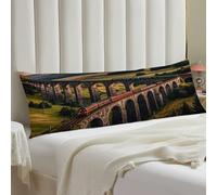 Sunset Over Elevated Bridge Body Pillow Case 20x54 Throw Pillow Cover with Hidden Zipper Breathable & Cozy Full Long Pillowcase Protector Spring Easter Cover for Sleeping Bedroom Couch Sofa Decor