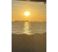SUNSET OVER ISLAND Blank Lined Notebook For Sun Lovers: Style A | 100 pages
