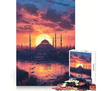 Sunset over Istanbul Jigsaw Puzzle for Teenagers 1000 Pieces Cognitive Toy Quiet Hobby Premium Edge (50x75cm)