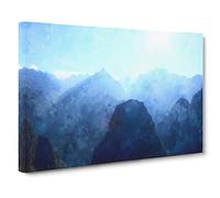 Sunset Over Machu Picchu in Peru Canvas Print | Gallery Wrapped 30mm Frame Wall Art | 30x20 inches | Ready to Hang | Abstract Landscape Picture | Living Room Bedroom Lounge Office