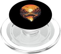 Sunset Over Mountain Reflections Art PopSockets PopGrip for MagSafe