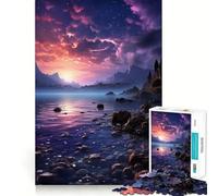 Sunset Over Mountains 1000 Piece Jigsaw Puzzles for Adults Jigsaw Mental Toy Soothing Fun Premium Cut Birthday Gift (50x75cm)