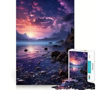 Sunset Over Mountains Jigsaw Puzzle for Adults 1000 Pieces Think Smart Toy Home Enjoy Accurate Cut Wall Art Decor (38x26cm)