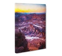 Sunset Over The Atacama Desert Canvas Print | Gallery Wrapped 30mm Frame Wall Art | 24x16 inches | Ready to Hang | Abstract Landscape Picture | Living Room Bedroom Lounge Office