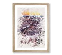 Sunset Over The Atacama Desert Watercolour Framed Print | A2 Oak Framed Wall Art | Ready to Hang | Modern Landscape Picture | Living Room Bedroom Lounge Office