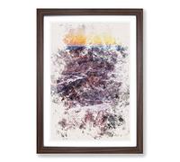 Sunset Over The Atacama Desert Watercolour Framed Print | A2 Walnut Framed Wall Art | Ready to Hang | Modern Landscape Picture | Living Room Bedroom Lounge Office