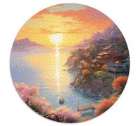 Sunset over The Harbour 1000 Piece Jigsaw Puzzle for Kids And Adults Fantasy Style Colourful Jigsaws Educational Games Creativity & Gift Giving 1000pcs (67.5x67.5cm)