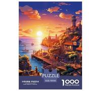 Sunset over The Harbour 1000 Piece Jigsaw Puzzles for Adults Challenge High Difficulty Home Decoration Family Puzzle Game Birthday Gifts 70x50cm/1000pcs