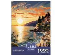 Sunset over The Harbour 1000pcs Animation Paper Jigsaw Puzzle Puzzle What Happens Next Beautiful Decoration for Adults And Kids 38x26cm/1000pcs