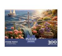 Sunset Over The Harbour Jigsaw Puzzle Adults Fun 300 Pieces Stress Relief Toy Toy Intellectual Game Education Game Home Decoration Challenge Educational 300pcs (40x28cm)