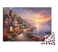 Sunset over The Harbour Jigsaw Puzzles 1000 Piece for Adults, 1000 Piece Great Gifts Challenge Home Decoration Gifts 38x26cm/1000pcs