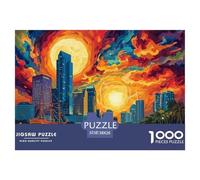 Sunset over The Harbour Puzzle 1000 Piece City Puzzles Family Puzzle Game Have Fun Learning 100% Recycled Cardboard for Adults And Children 38x26cm/1000pcs