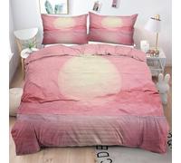 Sunset over the Ocean Duvet Cover Sets Single 3D Printed Microfiber Ocean View Bedding Set Ultra-Soft Quilt Cover 135 x 200 cm with Zipper Closure and 2 Pillowcases 50x75 cm a.793
